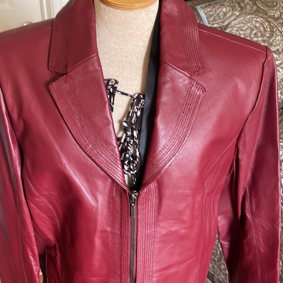 Chilli Pepper Red Leather Jacket.  🌶 - Picture 2 of 6